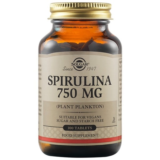 [033984005785] Espirulina Plancton Vegetal 750 Mg 80 Comp. (Solgar)