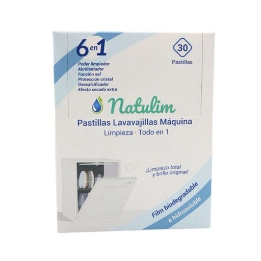 [8436617750007] Pastillas Lavavajillas eco 6 en 1 30 Lavados (Natulim)