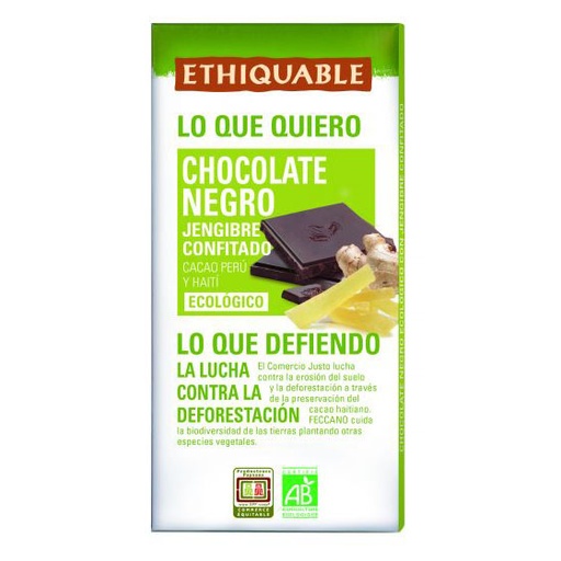 [3760091728166] Chocolate Negro con Jengibre 100 Grs. (Ethiquable) 