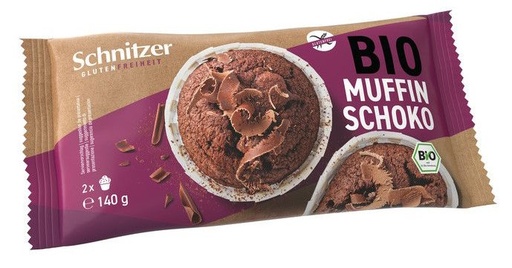 [4022993045444] Muffins Choco Negro Sin Gluten 140 Grs. (Schnitzer)