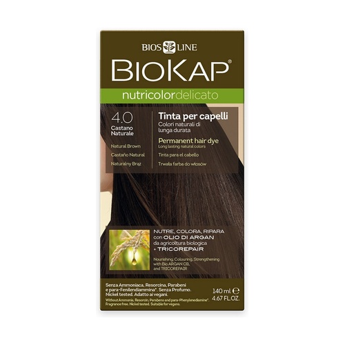 [8030243010438] Tinte nro. 4.0 Castaño 140 ml. (Biokap)