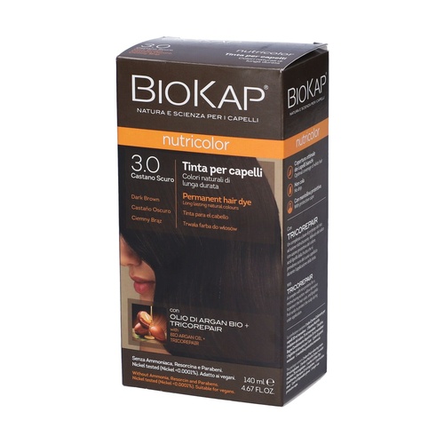 [8030243010544] Tinte nro. 3.0 Castaño Oscuro 140 ml. (Biokap) 