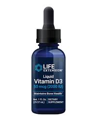 [737870224419] Vitamin D3 50 mcg (2000 IU) Liquid (Life Extension)