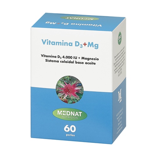 [7427244954174] Vitamina D3  y Magenesio 60 perlas (Mednat)