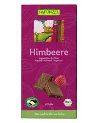 [4006040320593] Chocolate Vegano de Almendras Frambuesa 100 Grs.(Rapunzel)