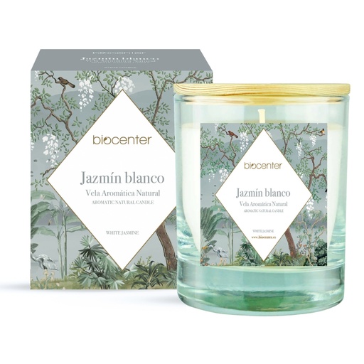 [8436560112921] Vela Artesanal Jazmin Blanco 200 Grs. (Biocenter) 