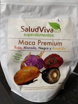 [002020000008] Maca Premium "Roja,Morada,Negra Y Amarilla" Bio 200 Grs. (Salud Viva)