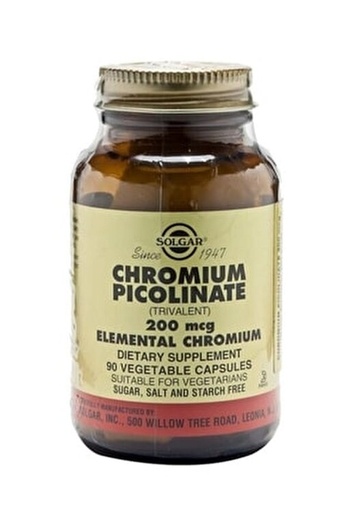 [033984008663] Picolinato De Cromo 200 Mcg. 90 Caps. (Solgar)