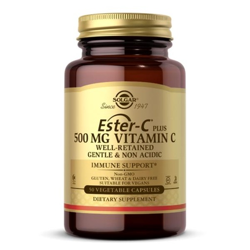 [033984010383] Ester C Plus 500 Mg 50 Caps Vegetales. (Solgar)
