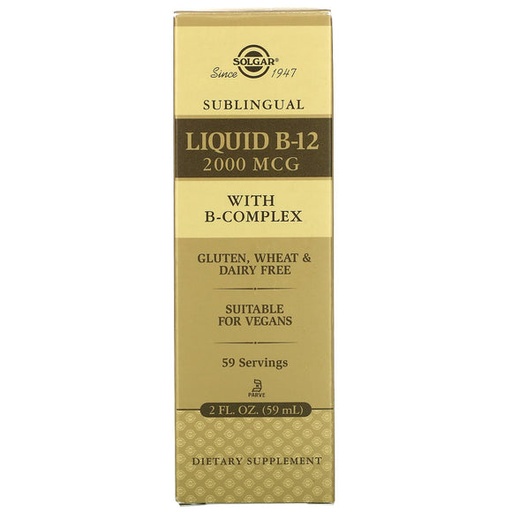 [033984015951] Vitamina B12 Liqui. C/B-Complex 2000Pg.  59Ml. (Solgar)