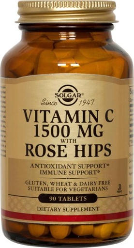 [033984024205] Vitamina C Con Rose Hips 1.500 Mg.  90 Comp. (Solgar)
