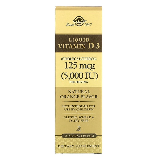 [033984320482] Vitamina D3 Liquida S/Naranja 2500Iu 59Ml.(Solgar)