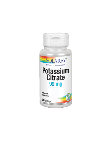 [076280625523] Citrato De Potasio 60 Caps. 99 Mg. (Solaray)