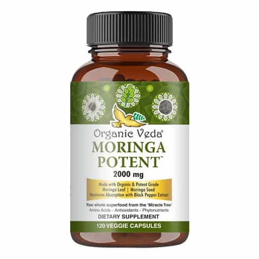 [850703004467] Moringa Potent Bio 120 Caps. (Organic Veda)