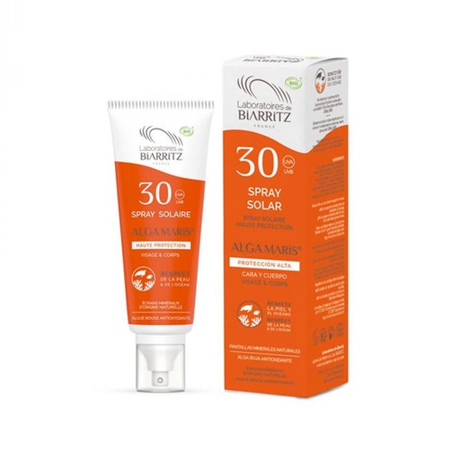 [3760211482015] Spray Solar Cara Cuerpo Spf 30 100 Ml. Fto Viaje ( Lab. Biarritz)
