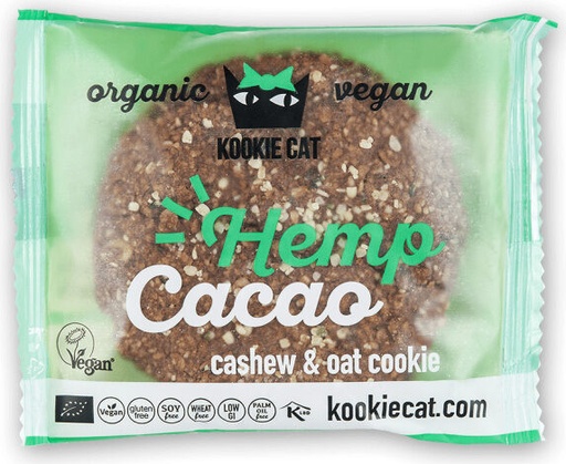 [3800232730501] Cookie Cat De Cañamo Y Cacao 50Gr (Organic Vegan)