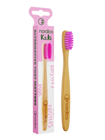 [3800500324050] Cepillo Bambu Niños Rosado (Nordics)