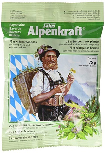 [4004148018121] Caramelos De Hierbas Alpinas Alpenkraft 75 Grs. (Salus)