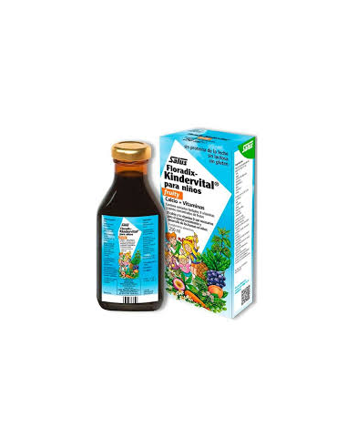 [4004148335570] Floradix Kindervital Niños Sabor Frutas 250 Ml. (Salus)