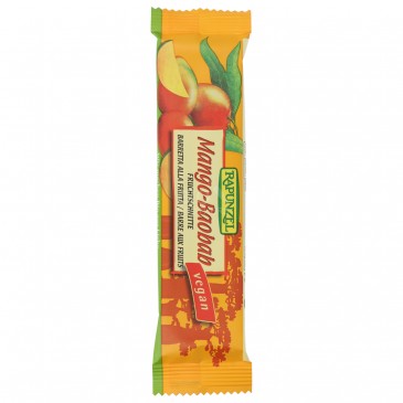 [4006040202325] Barrita Mango Baobab Vegan Bio 40 Grs. (Rapunzel)