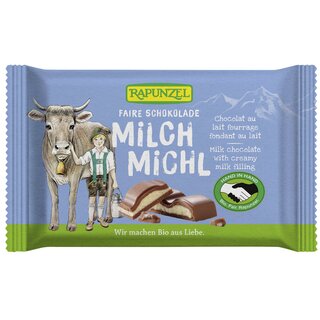 [4006040510239] Chocolate De Leche Relleno Con Dulce De Leche 100 Grs.(Rapunzel)