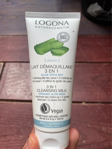 [4017645043022] Limpiador 3 En 1 Aloe Piel Normal 100 Ml. (Logona)