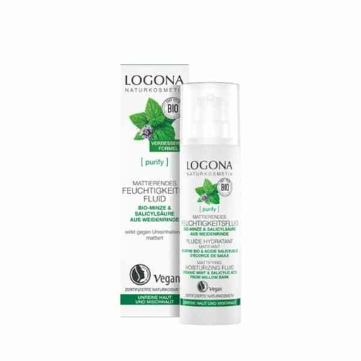 [4017645043213] Fluido Hidratante D/N Menta 30 Ml. (Logona)