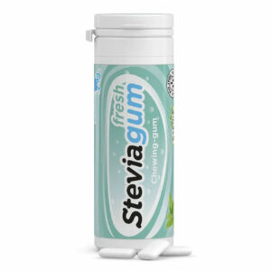 [4250424190436] Chicle Con Xilitol Y Estevia *Fresh* Menta Fuerte 30 Grs. (Steviagum)