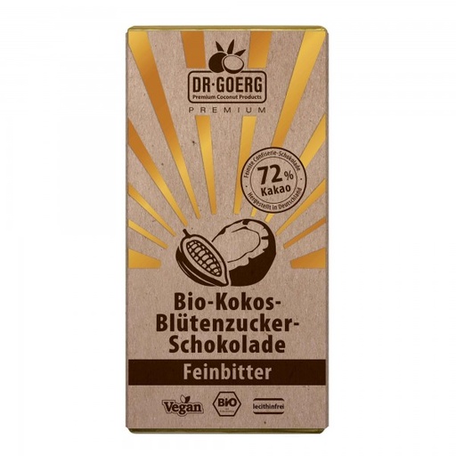 [4260213392590] Chocolate Azucar Coco Agridulce Bio 40 Grs. (Dr. Goerg)