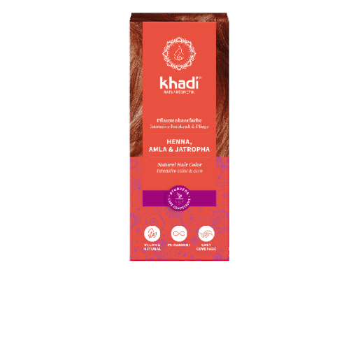 [4260378040114] Henna Natural Con Amla / Jatropha Rojo 100Gr (Khadi)