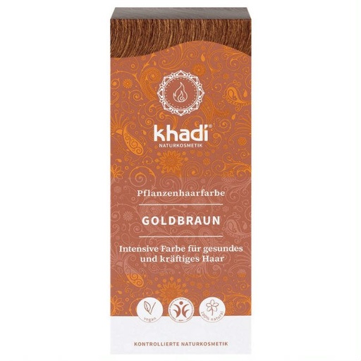 [4260378049704] Herbal Hair Color Castaño Dorado 100 Grs. (Khadi)