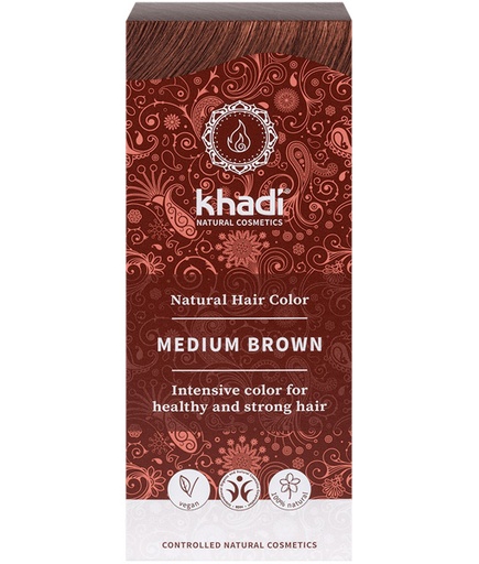 [4260378049711] Herbal Hair Color Castaño Medio 100 Grs. (Khadi)