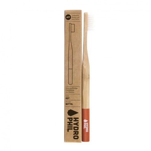 [4260397790335] Cepillo Dental Bambu Adulto Rojo Medio