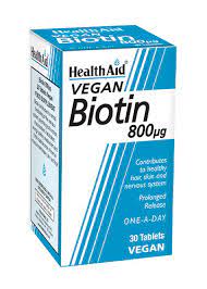 [5019781010707] Vegan Biotina 800Ug 30 Tabletas (Health Aid)