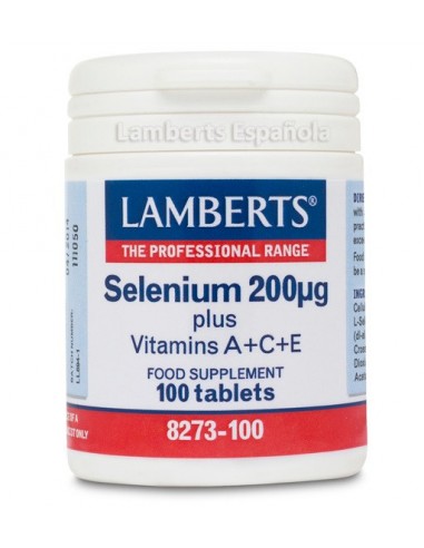 [5055148400002] Selenio + Vitaminas A, C Y E 100Tab. (Lamberts)