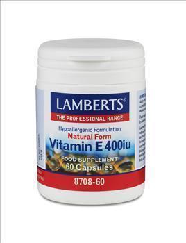 [5055148400040] Vitamina E Natural 400 U.I. 60 Cáps. (Lamberts)