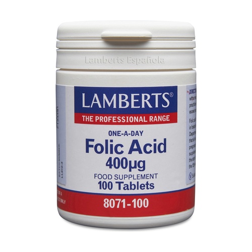 [5055148400231] Acido Folico 400 Ug 100 Tab.  (Lamberts)