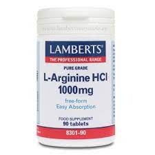 [5055148408107] L-Arginina Hci 1000Mg 90 Caps. (Lamberts)