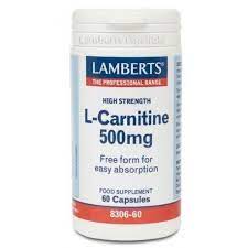 [5055148411077] L-Carnitina 500 Mg 60Caps. (Lamberts)