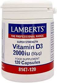[5055148413033] Vitamina D3 2000 Ui 120 Caps. (Lamberts)