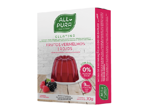 [5605481612008] Gelatina C/Estevia Frutos Rojos 2 Sobres 30 Grs. (All Pura)