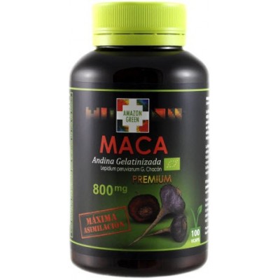 [6752039034009] Maca Gelatinizada 800 Mg. 100 Caps. (Amazon Green)