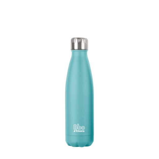 [7426772705371] Botella Bbo Termo Acero Inox. Turquesa+Funda 350Ml. (Irisana)
