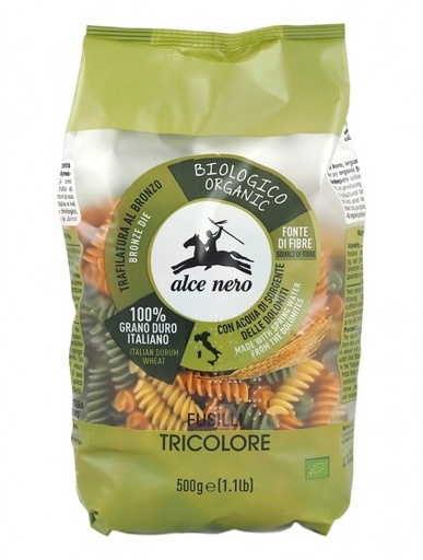 [8009004210042] Fusilli Tricolor Bio 500 Grs. (Alce Nero)