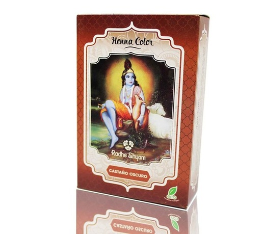 [8423645310723] Henna Polvo Castaño Oscuro 100 Grs. (Radhe Shyam)