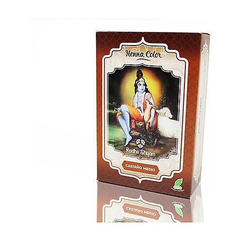 [8423645310747] Henna Castaño Medio Polvo 100 Grs. (Radhe Shyam)