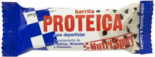 [8424644001001] Barrita Proteica Vainilla Cookies 46 Grs. (Nutrisport)