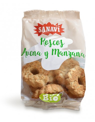 [8425887002442] Roscos De Avena Y Manzana Bio 150 Grs.(Sanavi)