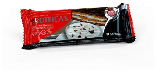 [8426494010332] Barritas Proteicas Choco Negro Stracciatella 47 Grs. (Herbora)