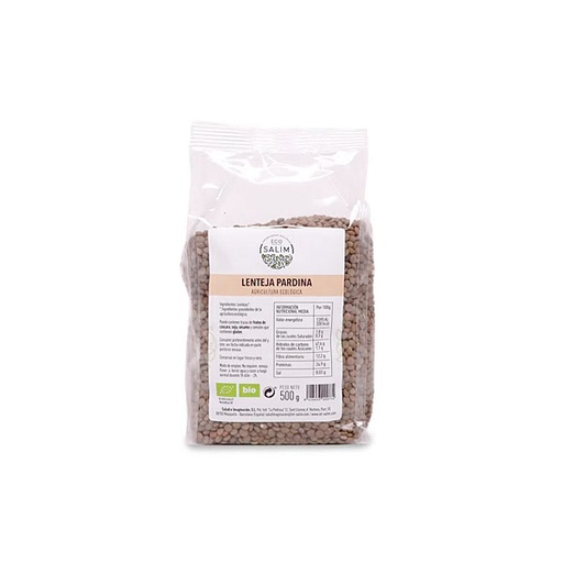 [8426633000774] Lenteja Pardina Bio 500 Grs. (Eco Salim)